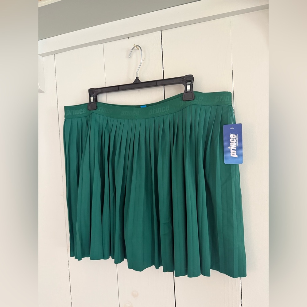 Prince Pickleball Pleated Skirt Evergreen Tennis Skort XXL NWT